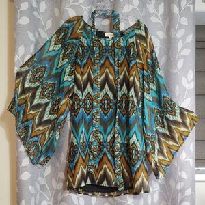 Umgee Women's Multicolor Patterned Top Dress size L